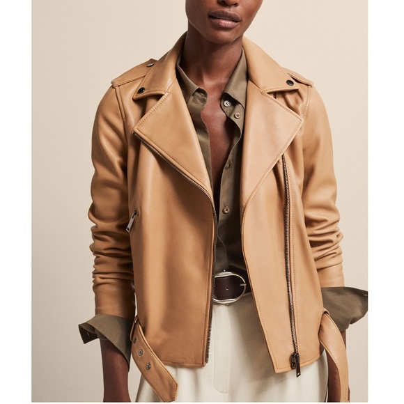 leather jacket massimo dutti